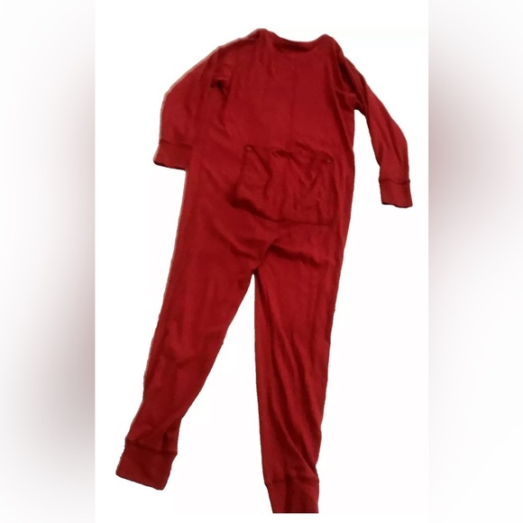 Vtg The Disney Catalog Jumpsuit Pajama Red Butt Flap L/XL Disney Characters - Picture 10 of 14